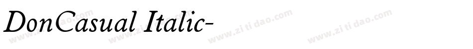 DonCasual Italic字体转换
